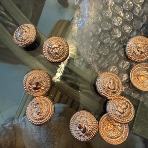 Gold Lion Head Buttons